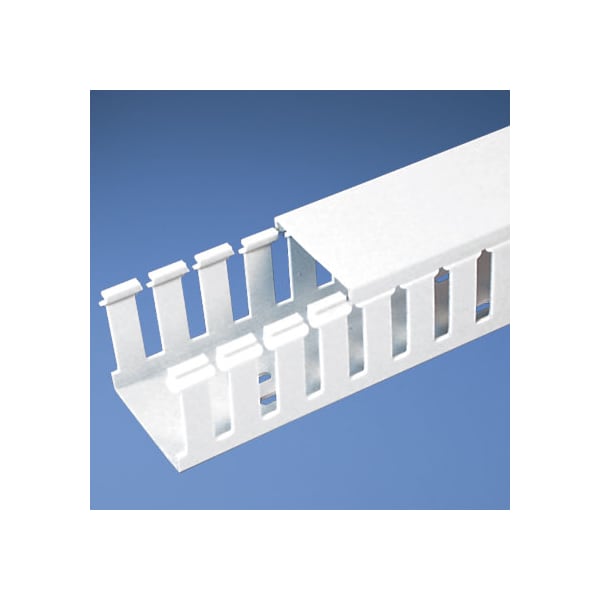 Panduit Base Wiring Duct, Type G, Wide Slot, White, 3" x 4" x 1' (6-Pack), Adhesive G3X4WH6-A - main